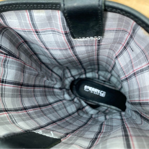 Sperry Top Sider Womens 6.5 US Black Leather Harness Boots Mid Calf Pull-on - Picture 4 of 11